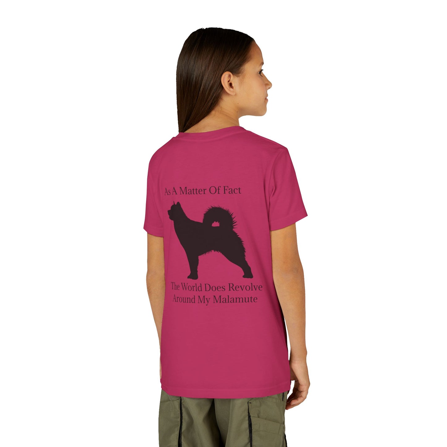 Matter Of Fact Malamute Youth Unisex Short Sleeve Crewneck Tee