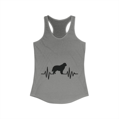 My Heart Beats For Newfies Women's Racerback Tank