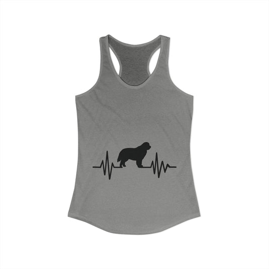 My Heart Beats For Newfies Women's Racerback Tank
