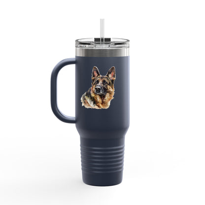 German Shepherd Head Insulated Travel Mug