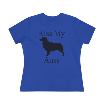 Kiss My Auss Women's Short Sleeve Crewneck Tee