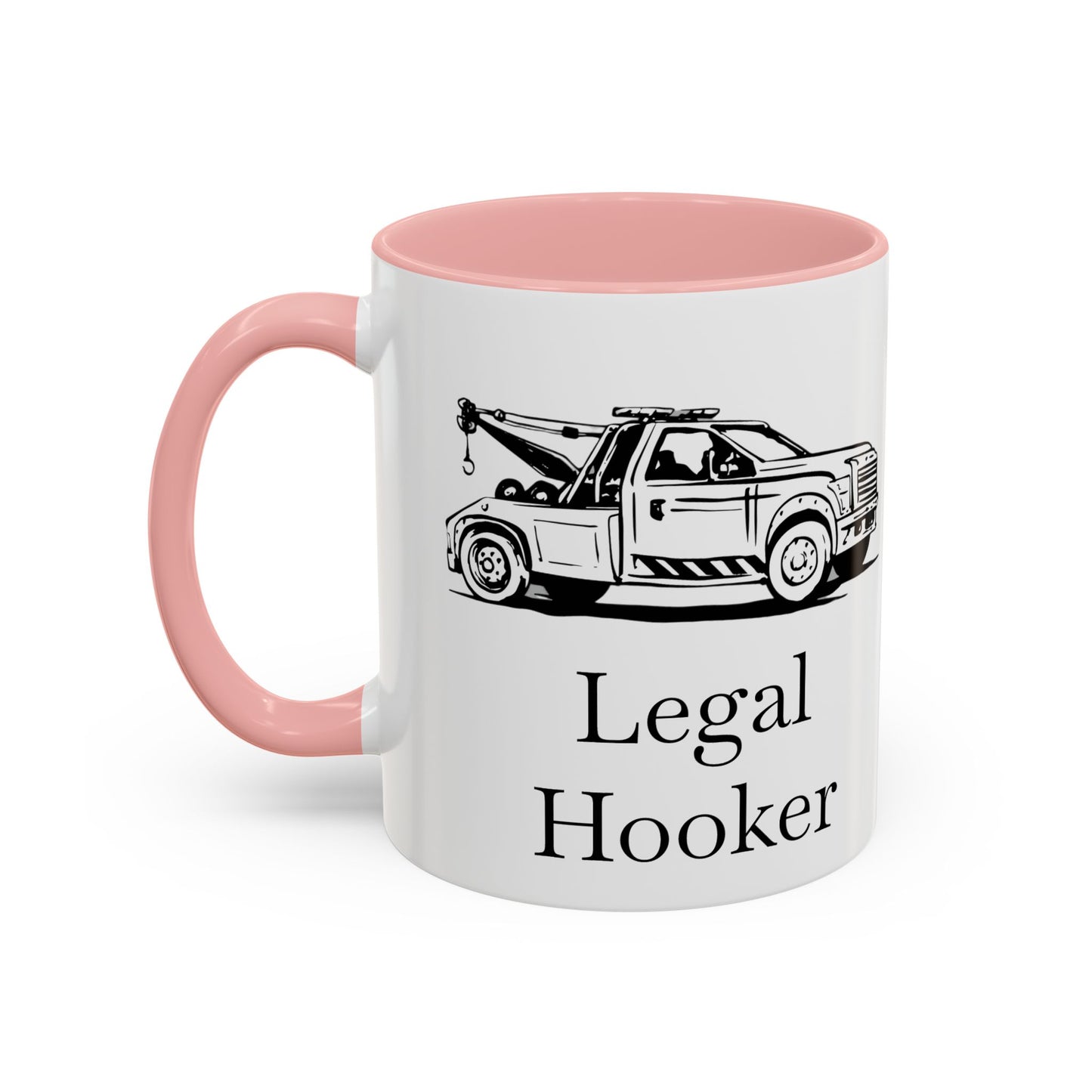 Legal H**ker Wheel Lift Tow Truck 2-Tone Coffee Mug
