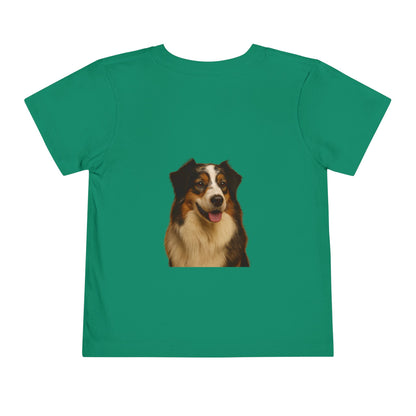 Aussie Head Toddler Unisex Short Sleeve Crewneck Tee