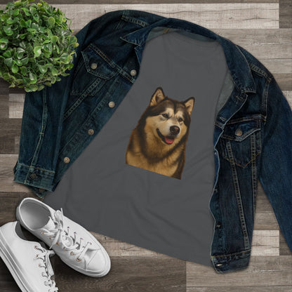 Malamute Head Women's Short Sleeve Crewneck Tee