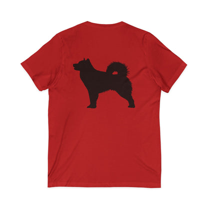 Malamute Silhouette Unisex Short Sleeve V-Neck Tee