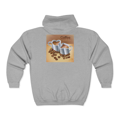 Coffee With Love Unisex Full Zip Hoodie