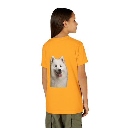 Samoyed Head Youth Unisex Short Sleeve Crewneck Tee