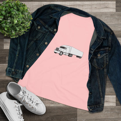 Semi Truck Women's Short Sleeve Crewneck Tee
