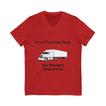 Trucking Thing Unisex Short Sleeve V-Neck Tee