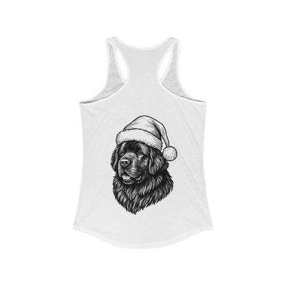 Santa Paws Newfie Women's Racerback Tank