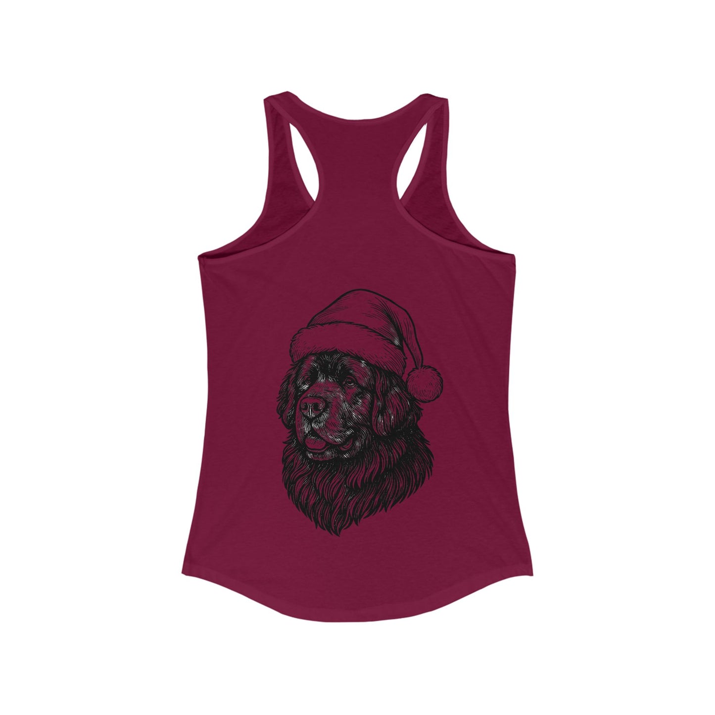 Santa Paws Newfie Women's Racerback Tank