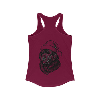 Santa Paws Newfie Women's Racerback Tank