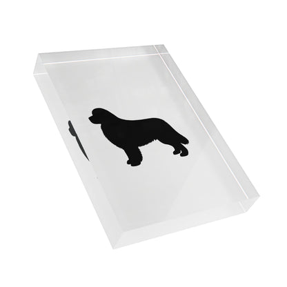 Newfie Silhouette Acrylic Photo Block