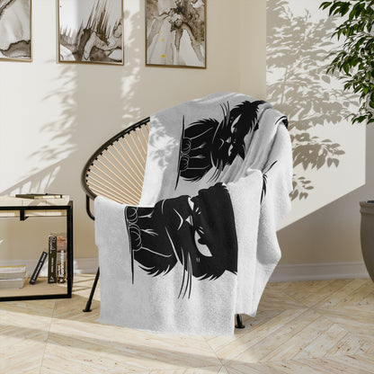 Angry Cat Velveteen Microfiber Blanket