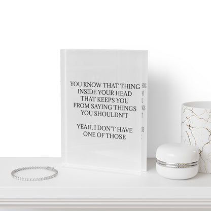 No Filter Acrylic Photo Block