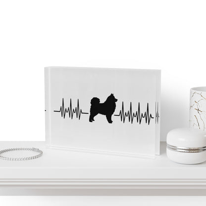 My Heart Beats For Samoyeds Acrylic Photo Block