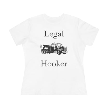 Legal H**ker Heavy Tow Truck Women's Short Sleeve Crewneck Tee