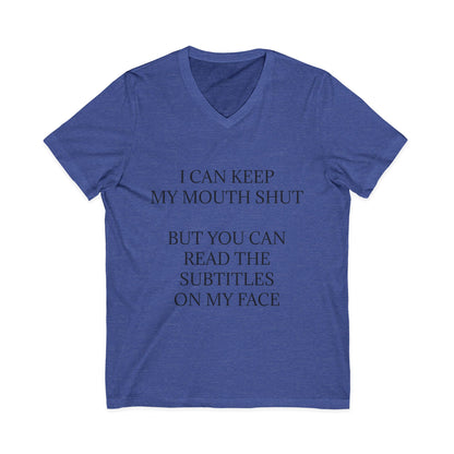 Subtitles Unisex Short Sleeve V-Neck Tee