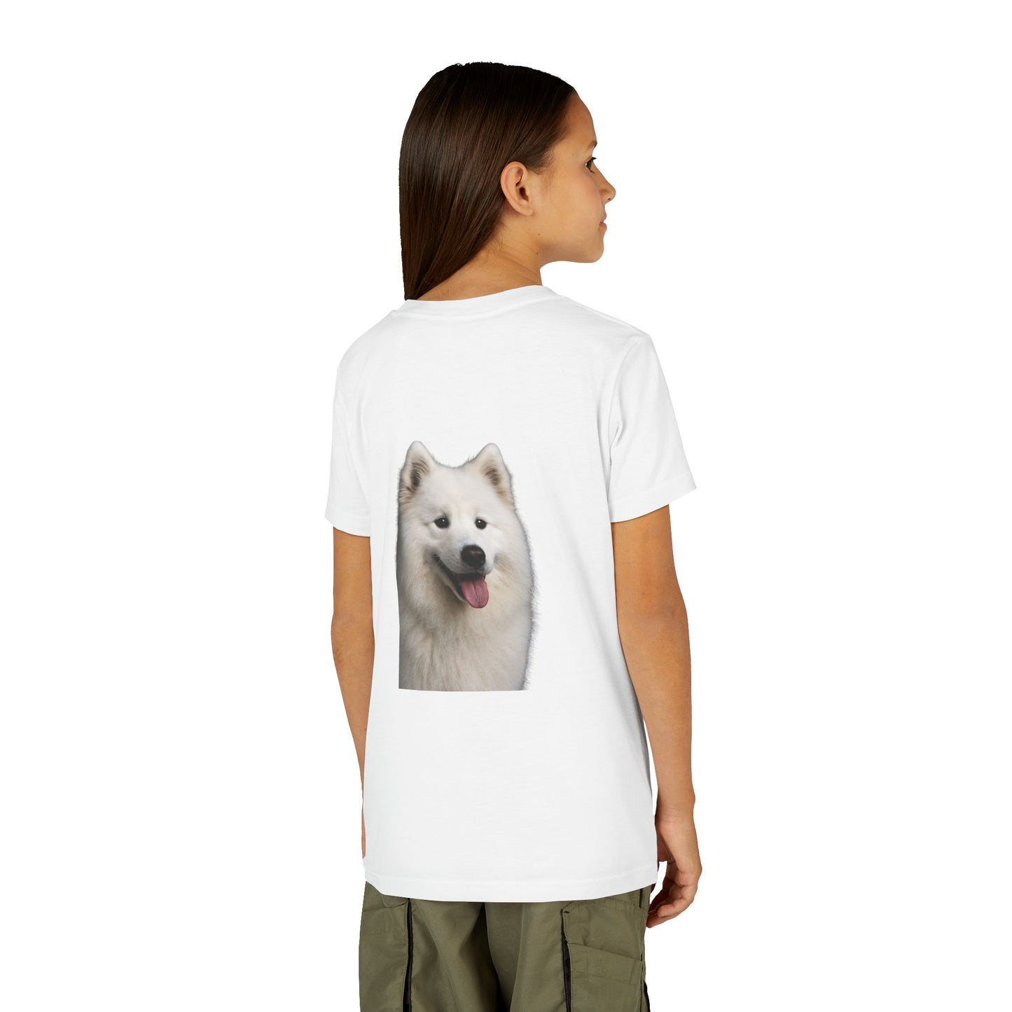 Samoyed Head Youth Unisex Short Sleeve Crewneck Tee