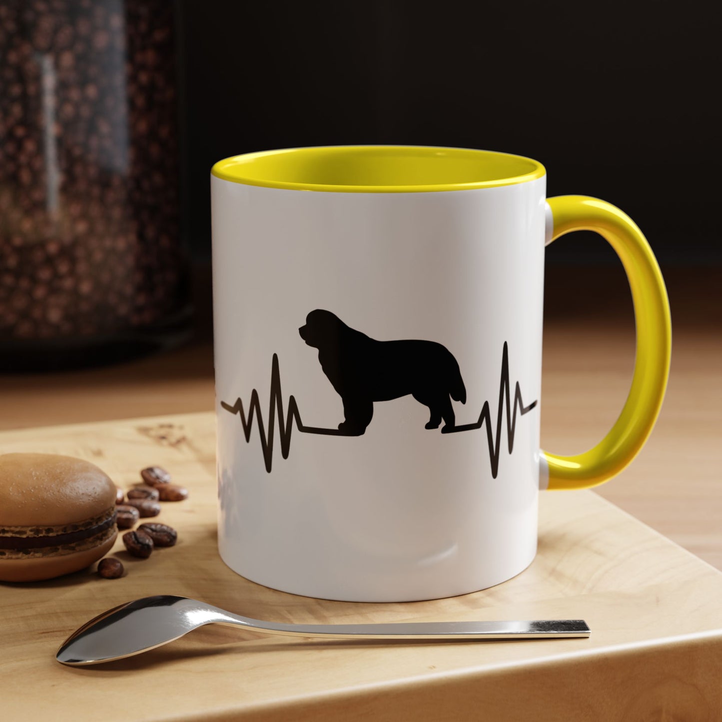 My Heart Beats For Newfies 2-Tone Coffee Mug