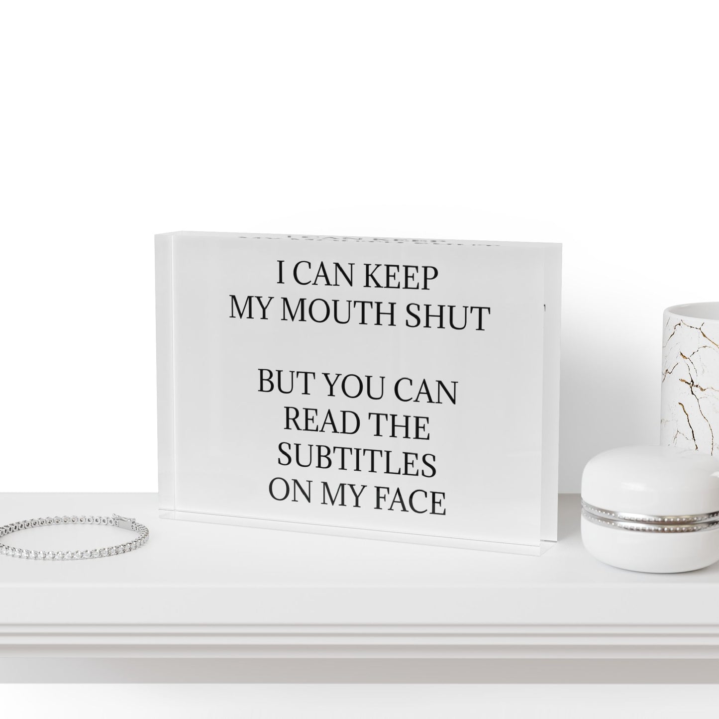 Subtitles Acrylic Photo Block