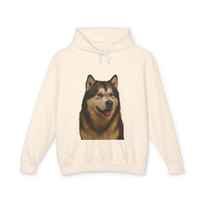 Malamute Head Unisex Lightweight Hoodie