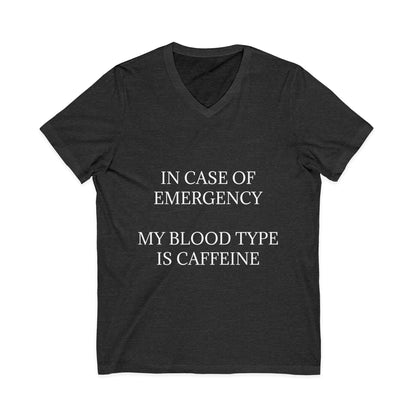 Blood Type Unisex Short Sleeve V-Neck Tee