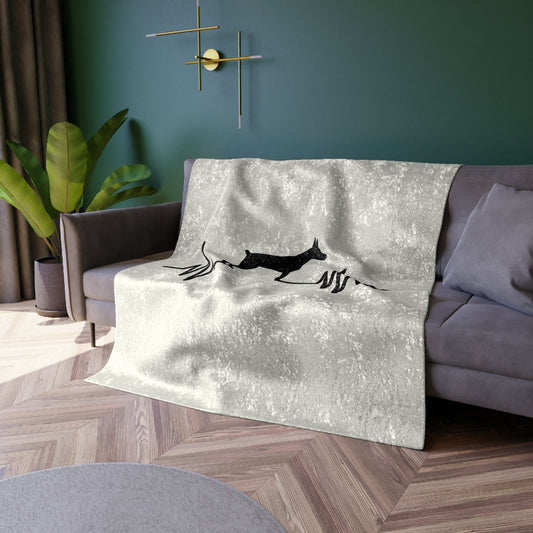 My Heart Beats For Dobermans Crushed Velvet Blanket