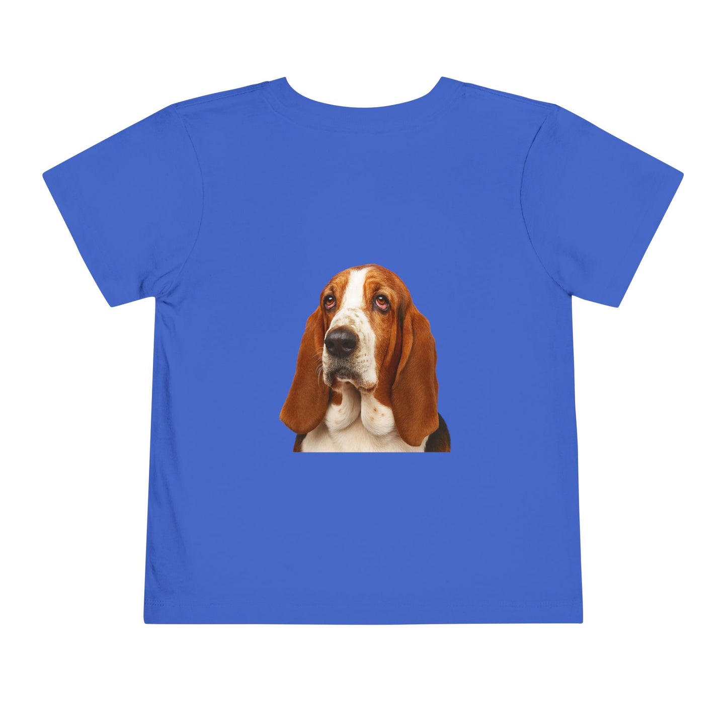Basset Head Toddler Unisex Short Sleeve Crewneck Tee