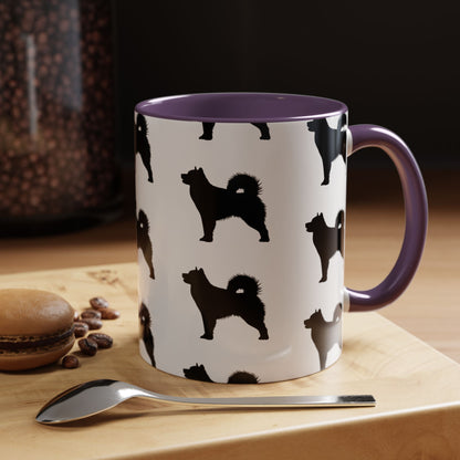 Malamute Silhouette 2-Tone Coffee Mug