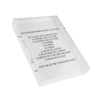 Password Acrylic Photo Block