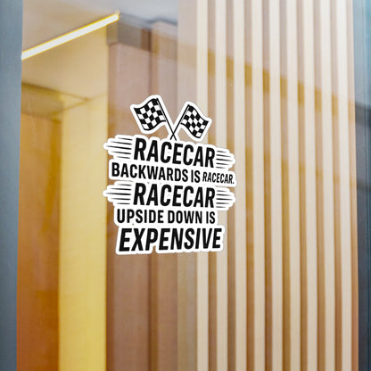Racecar Backwards Vinyl Decal