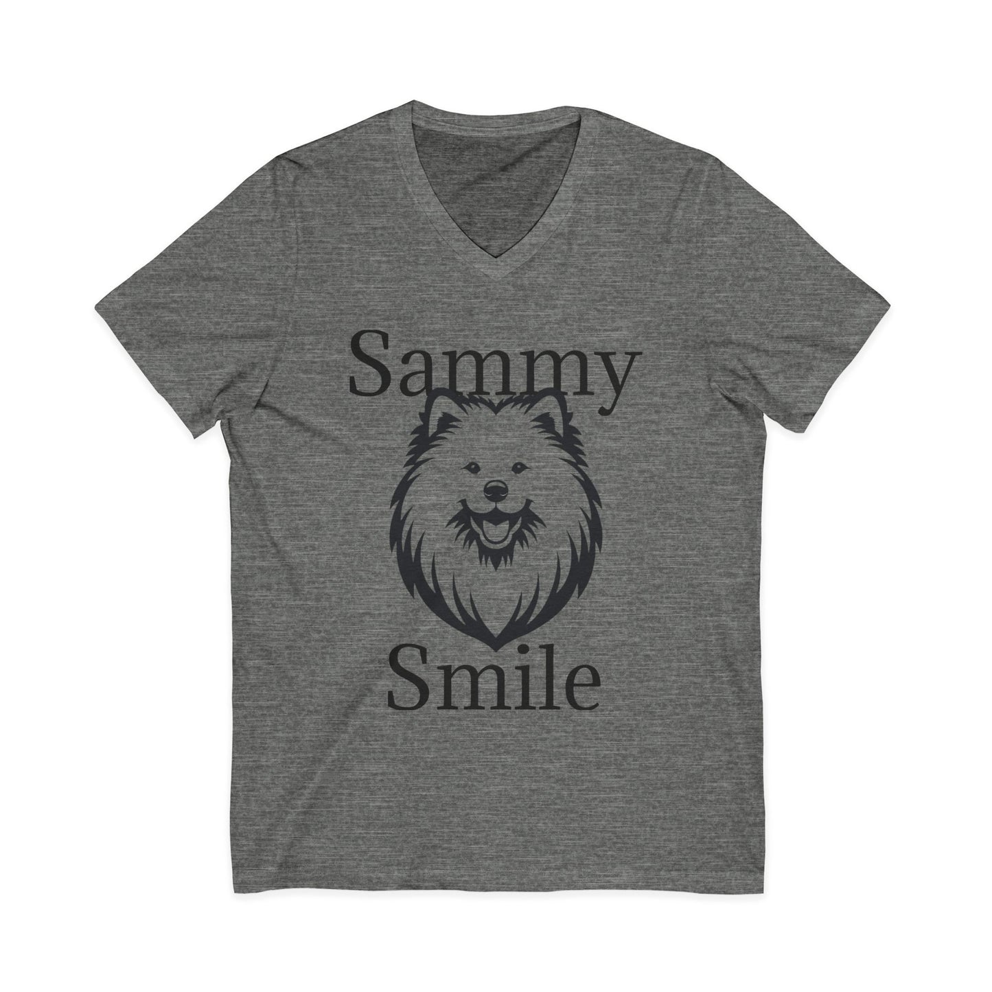 Sammy Smile Unisex Short Sleeve V-Neck Tee
