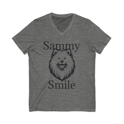 Sammy Smile Unisex Short Sleeve V-Neck Tee