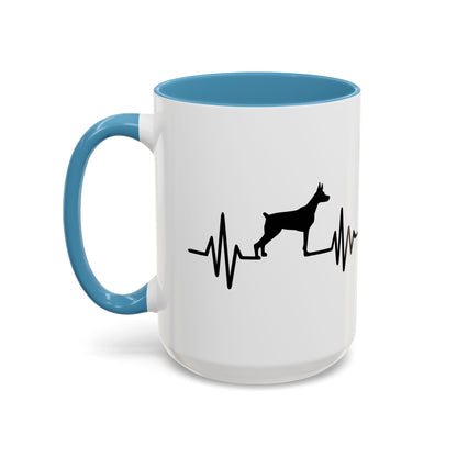 My Heart Beats For Dobermans 2-Tone Coffee Mug