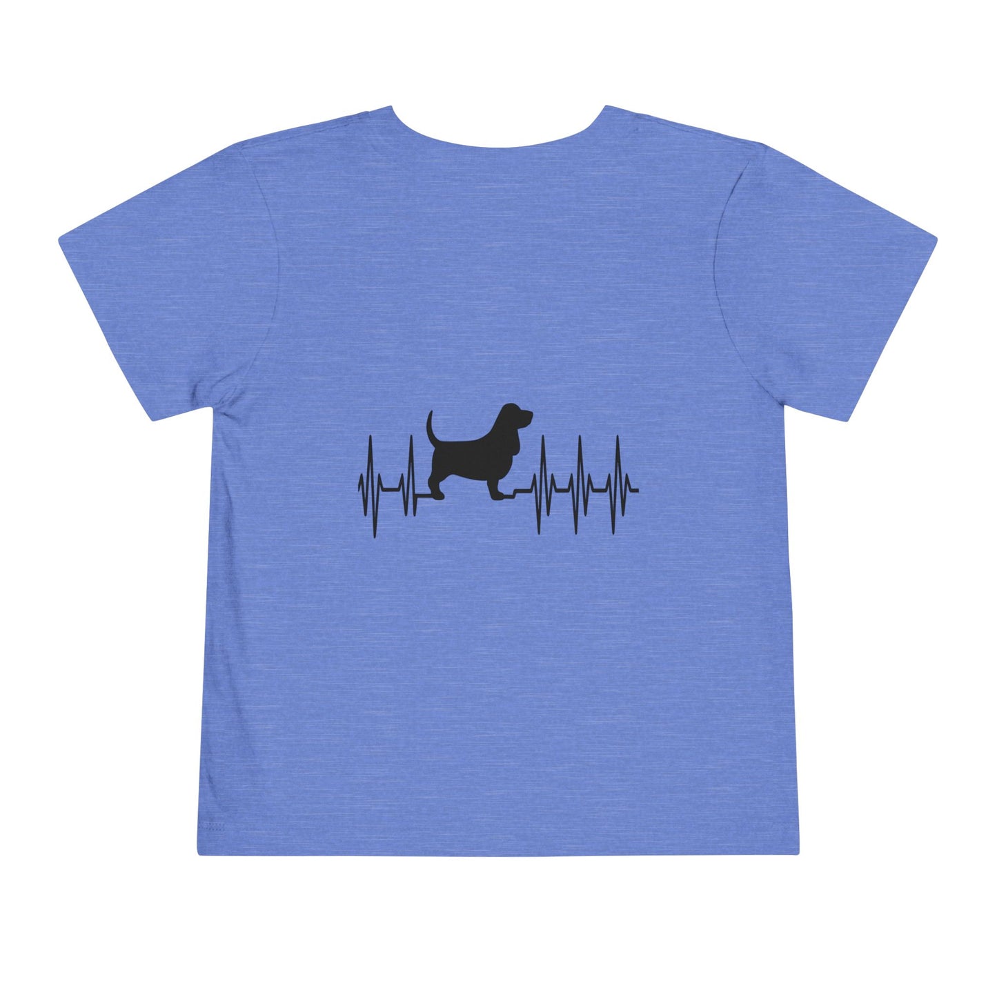 My Heart Beats For Bassets Toddler Unisex Short Sleeve Crewneck Tee