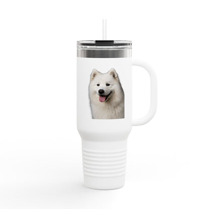 Samoyed Head Insulated Travel Mug