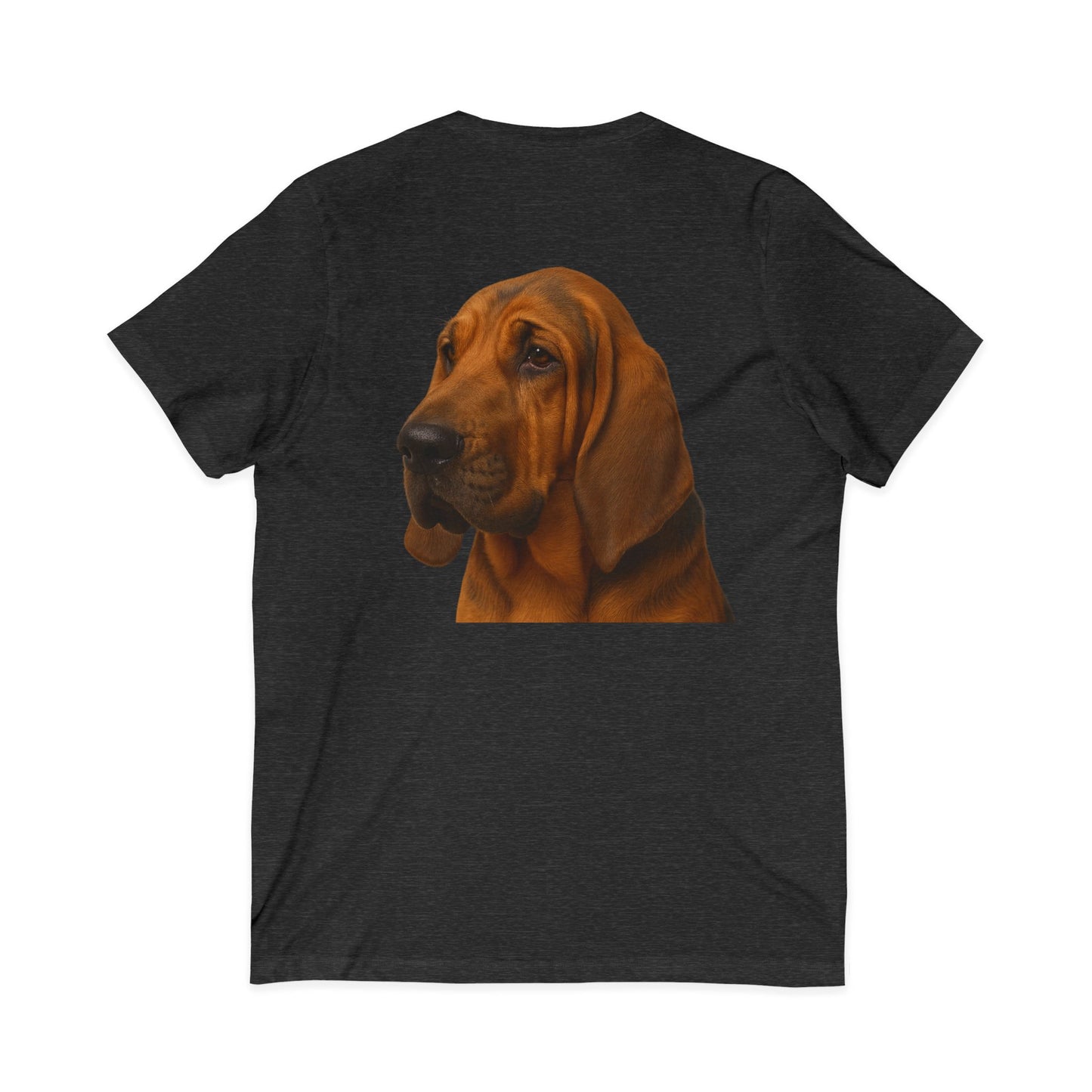 Bloodhound Head Unisex Short Sleeve V-Neck Tee