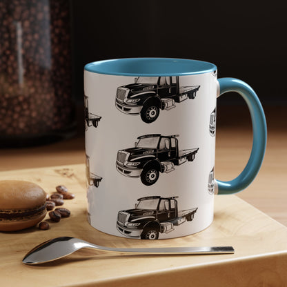 Flatbed Tow Truck 2-Tone Coffee Mug
