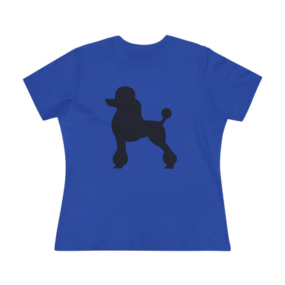 Poodle Silhouette Women's Short Sleeve Crewneck Tee