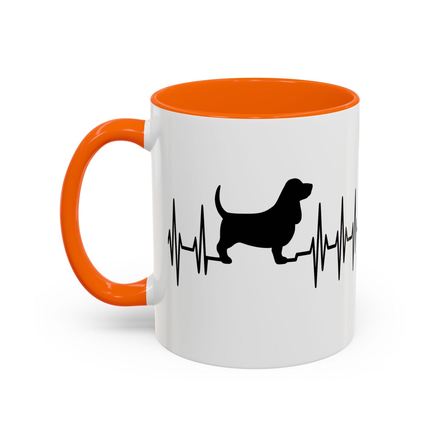 My Heart Beats For Bassets 2-Tone Coffee Mug