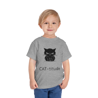 CAT-titude Toddler Unisex Short Sleeve Crewneck Tee