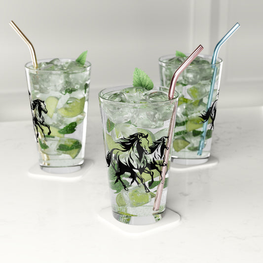 Horsin' Around Drinking Glass