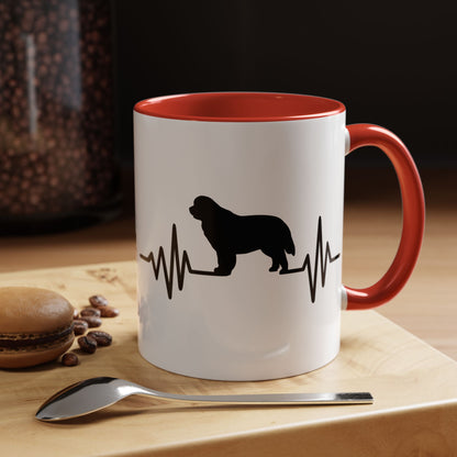 My Heart Beats For Newfies 2-Tone Coffee Mug