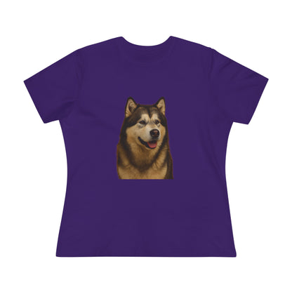 Malamute Head Women's Short Sleeve Crewneck Tee