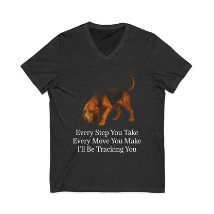 Tracking You Unisex Short Sleeve V-Neck Tee