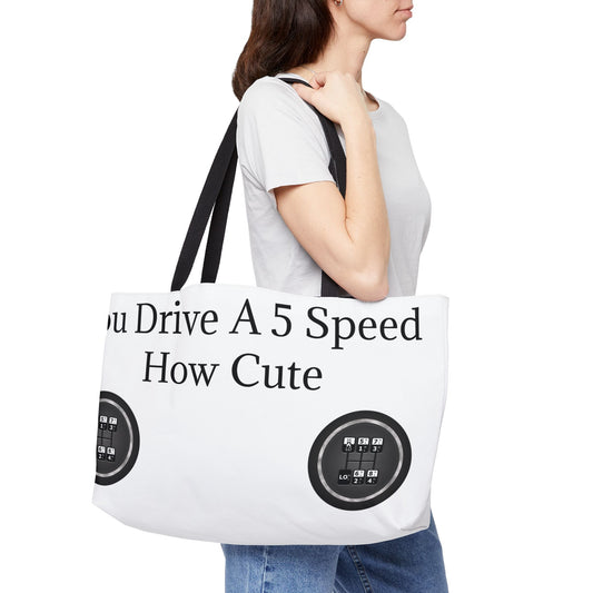 5 Speed How Cute Weekender Tote Bag