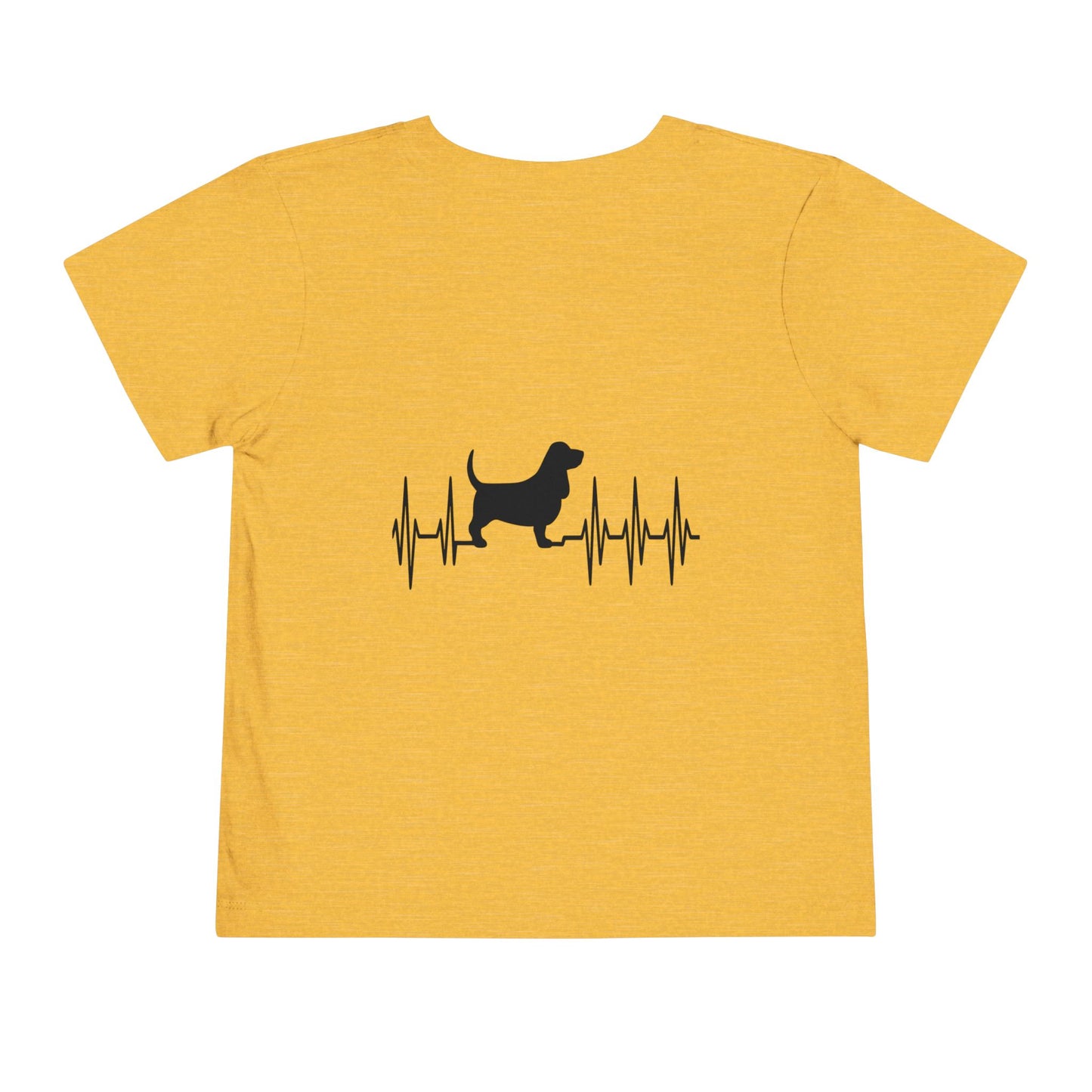 My Heart Beats For Bassets Toddler Unisex Short Sleeve Crewneck Tee