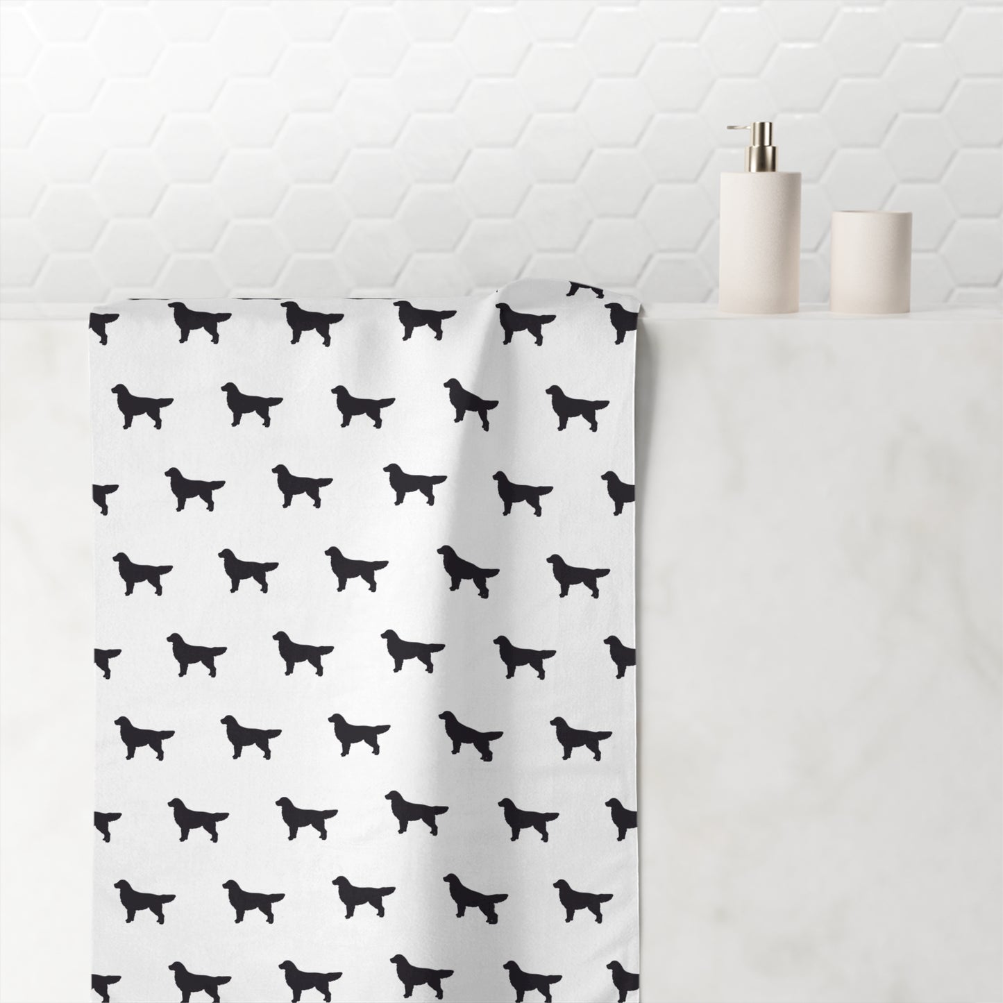 Golden Silhouette Mink-Cotton  Beach Towel