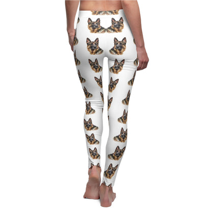 German Shepherd Head Women's Ankle Leggings